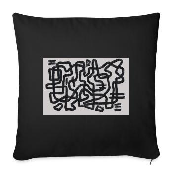 Routing Silence - Housse de coussin décorative 45 x 45 cm - noir - Devant