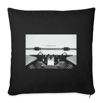 One Page At A Time Typewriter Design - Sofa pillowcase 17,3'' x 17,3'' (45 x 45 cm) - black - Front