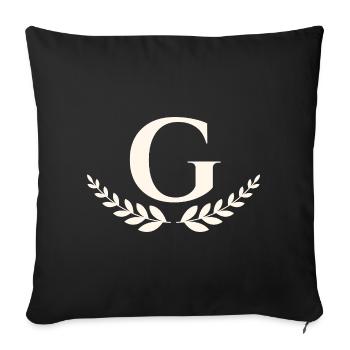 G - Sofakissenbezug 45 x 45 cm - Schwarz - Vorne