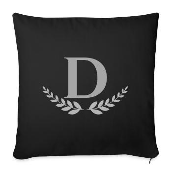 D - Sofakissenbezug 45 x 45 cm - Schwarz - Vorne