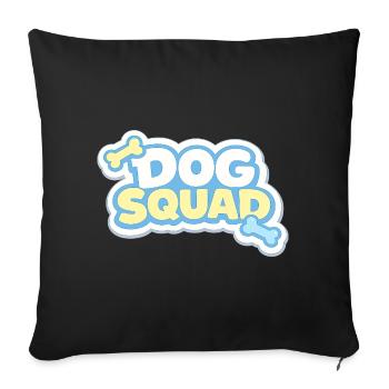 Dog Squad Pastel Paws - Sofa pillowcase 17,3'' x 17,3'' (45 x 45 cm) - black - Front