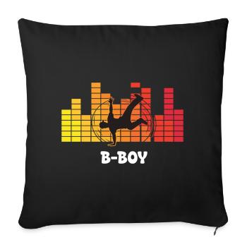 B-Boy Breakdance Streetstyle Hip Hop DJ Dance - Housse de coussin décorative 45 x 45 cm - noir - Devant