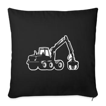 Harvester Silhouette - Sofa pillowcase 17,3'' x 17,3'' (45 x 45 cm) - black - Front
