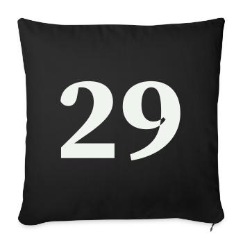 29 - Sofa pillowcase 17,3'' x 17,3'' (45 x 45 cm) - black - Front