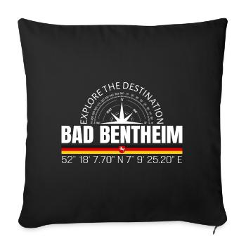 Bad Bentheim - Sofakissenbezug 45 x 45 cm - Schwarz - Vorne