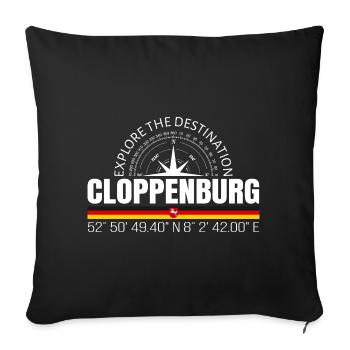 Cloppenburg - Housse de coussin décorative 45 x 45 cm - noir - Devant