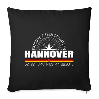 Hanover - Sofa pillowcase 17,3'' x 17,3'' (45 x 45 cm) - black - Front