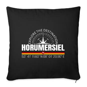 Horumersiel - Sofa pillowcase 17,3'' x 17,3'' (45 x 45 cm) - black - Front