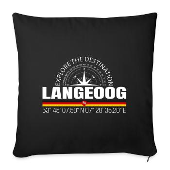 Langeoog - Housse de coussin décorative 45 x 45 cm - noir - Devant