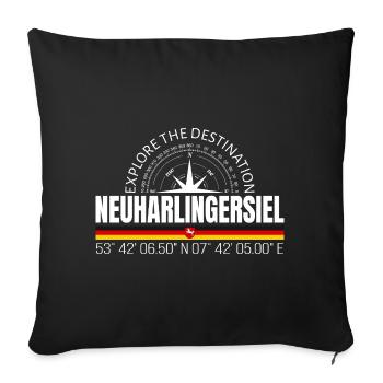 Neuharlingersiel - Sofakissenbezug 45 x 45 cm - Schwarz - Vorne