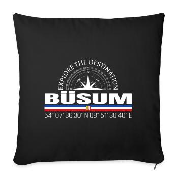 Büsum - Sofa pillowcase 17,3'' x 17,3'' (45 x 45 cm) - black - Front