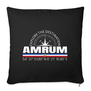 Amrum - Sofa pillowcase 17,3'' x 17,3'' (45 x 45 cm) - black - Front