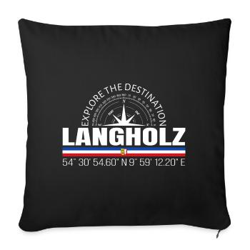 Bois long - Housse de coussin décorative 45 x 45 cm - noir - Devant