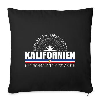 Californie - Housse de coussin décorative 45 x 45 cm - noir - Devant