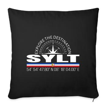 Sylt - Housse de coussin décorative 45 x 45 cm - noir - Devant
