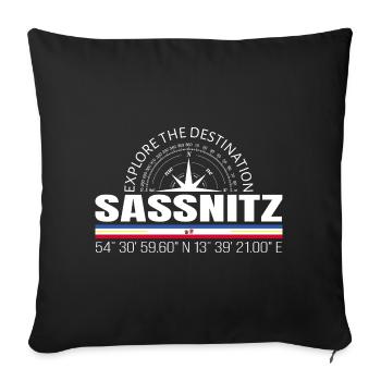 Sassnitz - Sofakissenbezug 45 x 45 cm - Schwarz - Vorne