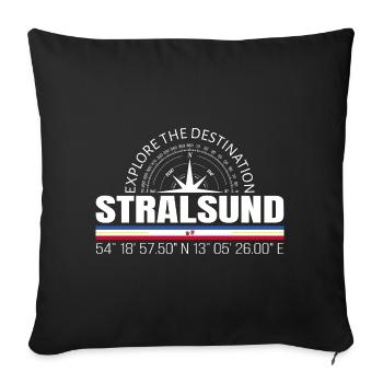 Stralsund - Sofakissenbezug 45 x 45 cm - Schwarz - Vorne