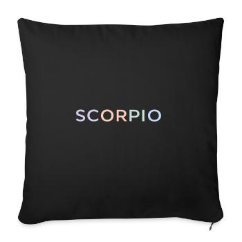 Pastel Scorpio Glyphs - Sofa pillowcase 17,3'' x 17,3'' (45 x 45 cm) - black - Front