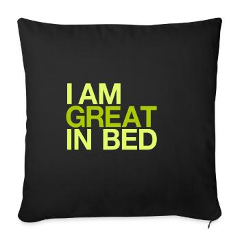 Je suis géniale au lit - Sous les projecteurs - Housse de coussin décorative 45 x 45 cm - noir - Devant