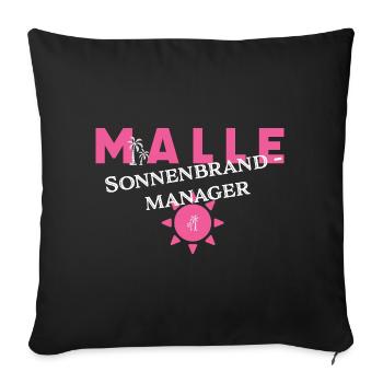 Malle Sonnenbrand-Manager - Sofakissenbezug 45 x 45 cm - Schwarz - Vorne