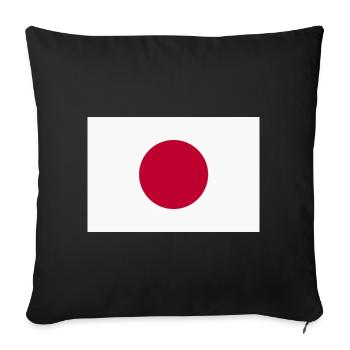 Japan Nippon Nihon JAPANESE Asia Sport FAN - Sofa pillowcase 17,3'' x 17,3'' (45 x 45 cm) - black - Front
