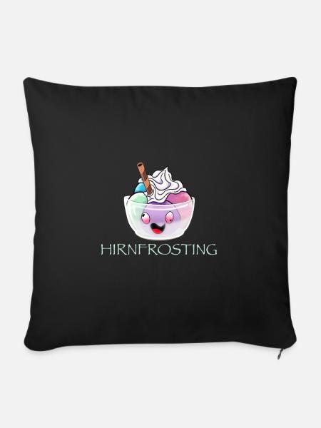 Hirnfrosting Eistraum - Sofakissenbezug 45 x 45 cm - Schwarz