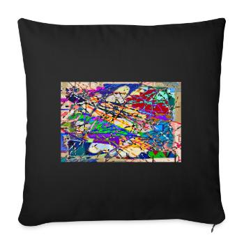konstruierte_unordnung - Housse de coussin décorative 45 x 45 cm - noir - Devant