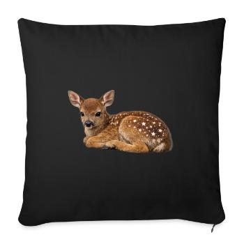 Les taches stellaires Faon - Housse de coussin décorative 45 x 45 cm - noir - Devant