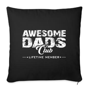 Wonderful dad - Sofa pillowcase 17,3'' x 17,3'' (45 x 45 cm) - black - Front