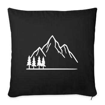 Mountain Hiking Mountaineering Gift - Sofa pillowcase 17,3'' x 17,3'' (45 x 45 cm) - black - Front