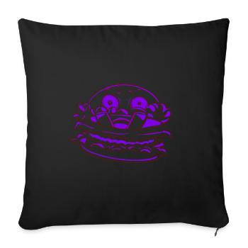 Monster burger - Housse de coussin décorative 45 x 45 cm - noir - Devant