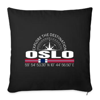 Oslo - Sofa pillowcase 17,3'' x 17,3'' (45 x 45 cm) - black - Front