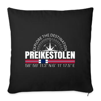 Preikestolen - Sofa pillowcase 17,3'' x 17,3'' (45 x 45 cm) - black - Front