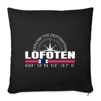 Lofoten - Sofa pillowcase 17,3'' x 17,3'' (45 x 45 cm) - black - Front