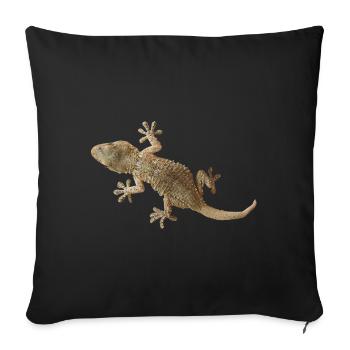 Gecko - Sofa pillowcase 17,3'' x 17,3'' (45 x 45 cm) - black - Front