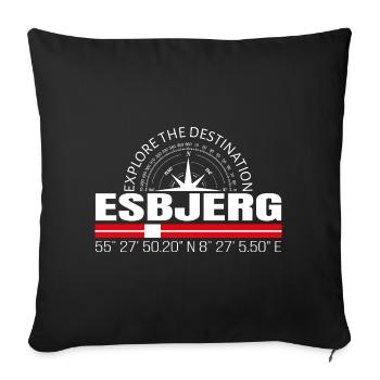 Esbjerg - Sofa pillowcase 17,3'' x 17,3'' (45 x 45 cm) - black - Front