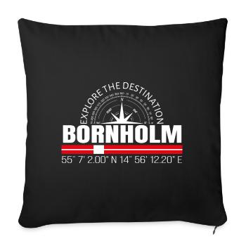 Bornholm - Sofa pillowcase 17,3'' x 17,3'' (45 x 45 cm) - black - Front