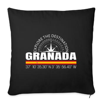 Grenade - Housse de coussin décorative 45 x 45 cm - noir - Devant