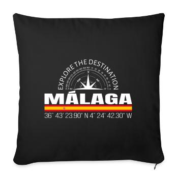 Malaga - Sofa pillowcase 17,3'' x 17,3'' (45 x 45 cm) - black - Front