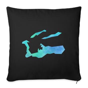 Cayman Islands - Sofa pillowcase 17,3'' x 17,3'' (45 x 45 cm) - black - Front