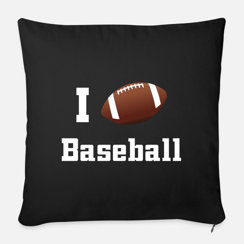 I Love Baseball - Sofakissenbezug 45 x 45 cm - Schwarz