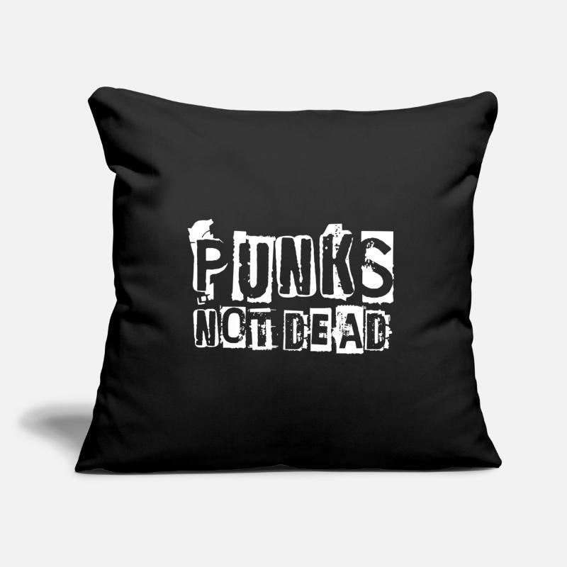 NOT DEAD blanc PUNKS Housse de coussin décorative 45 x 45 cm