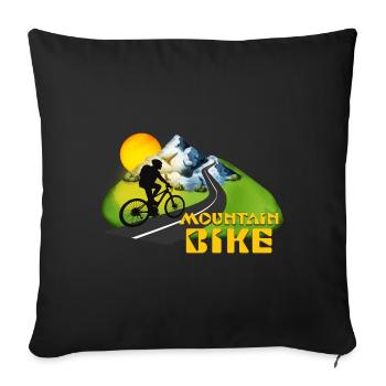 VTT - Housse de coussin décorative 45 x 45 cm - noir - Devant