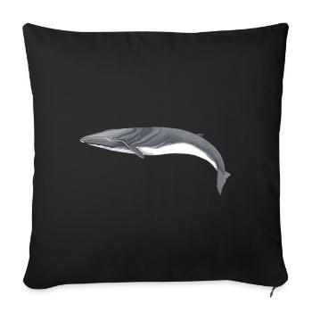 rorquals - rorqual - rorqual commun - Housse de coussin décorative 45 x 45 cm - noir - Devant