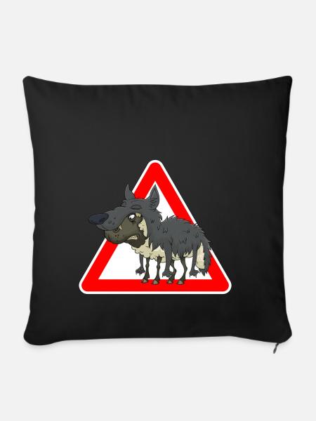 Schaf Wolf - Sofakissenbezug 45 x 45 cm - Schwarz
