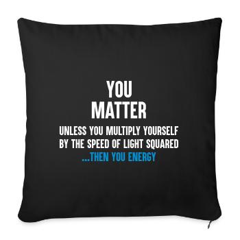 You matter science atom - Sofa pillowcase 17,3'' x 17,3'' (45 x 45 cm) - black - Front