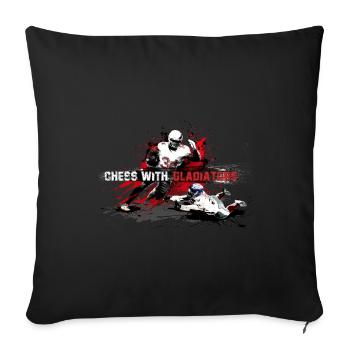 Football américain - Housse de coussin décorative 45 x 45 cm - noir - Devant