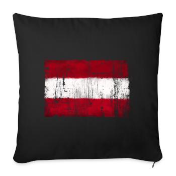 Austria - Sofa pillowcase 17,3'' x 17,3'' (45 x 45 cm) - black - Front