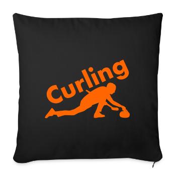 Curling - Sofakissenbezug 45 x 45 cm - Schwarz - Vorne
