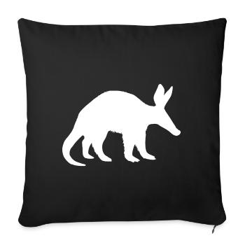 Erdferkel Geschenk - Sofakissenbezug 45 x 45 cm - Schwarz - Vorne